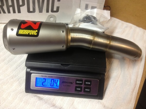 Akrapovic Yamaha R3 SS Titanium Slipon Exhaust S-Y2SO11-AHCSS weight