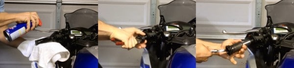 how to remove a motorcycle grip