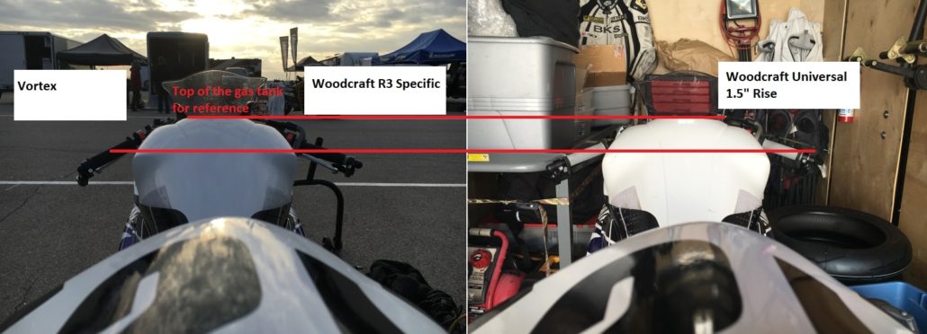 Yamaha R3 clipons Vortex vs Woodcraft