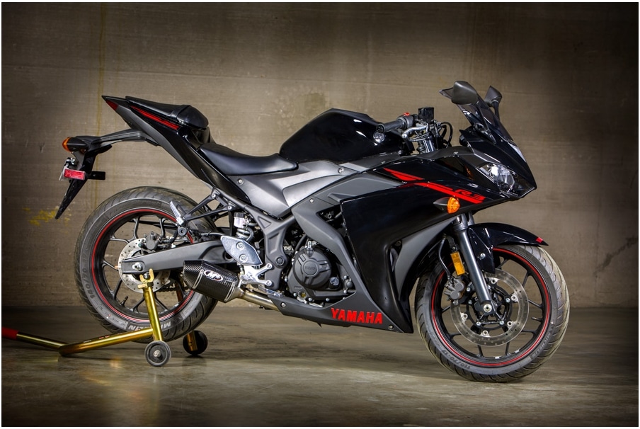 M4 Street Slayer Carbon Fiber Slip on Exhaust Yamaha R3 MT 03