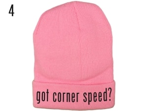 foldover pink beanie got corner speed 300