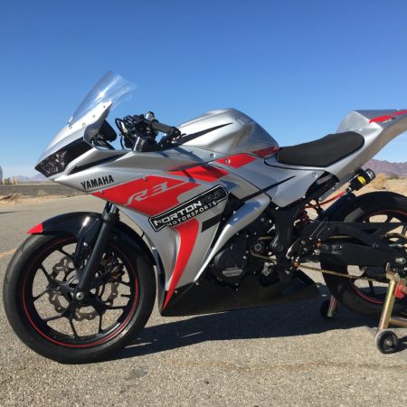 NortonFab Motorsports Team Graphics 2018 Yamaha R3 Race Bike