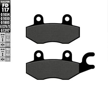 Rear Brake Pads KAWASAKI EX 400 NINJA ABS 2018