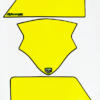 Kawasaki Ninja 400 Ninja400R Front and Side Number Plates - Yellow Background