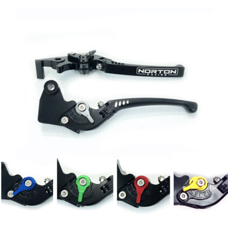 KN415 Norton Racing 3/4 Length Folding Adjustable Race Levers - Kawasaki Ninja 400 Z400