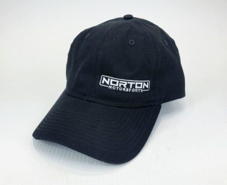 Norton Motorsports Black Off-Center Front Curved Bill Hat
