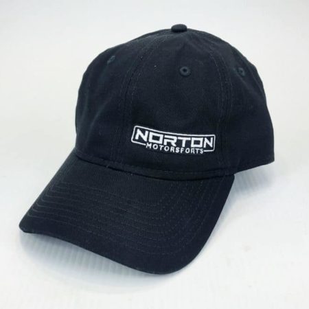 Norton Motorsports Black Off-Center Front Curved Bill Hat