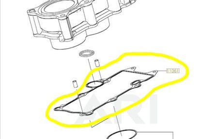 Kawasaki OEM Ninja 400 Cylinder Base Gasket 11061 1247