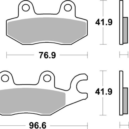 SBS B955DS1 Ninja 400 front brake pads Norton Motorsports