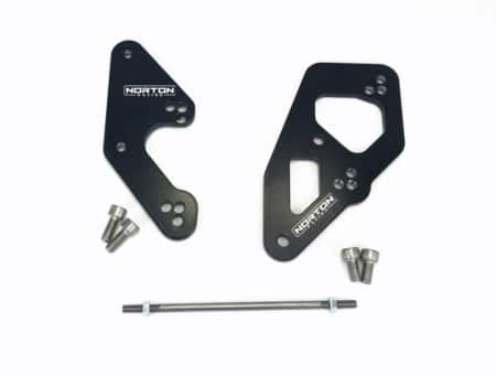 KN433 Norton Racing Adjustable Rearset Riser Kit Kawasaki Ninja 400 Z400 2 Logo