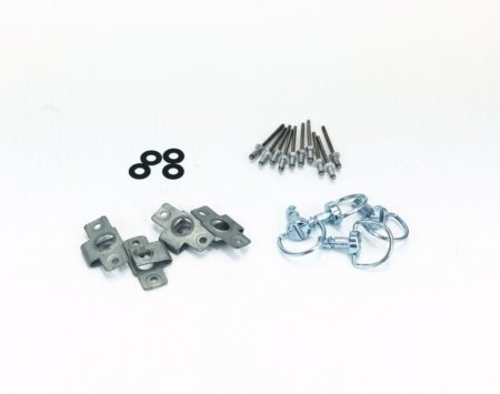 DZUS 1/4-Turn D-ring 12mm Rivet-on Fastener Kit – 4 Pack