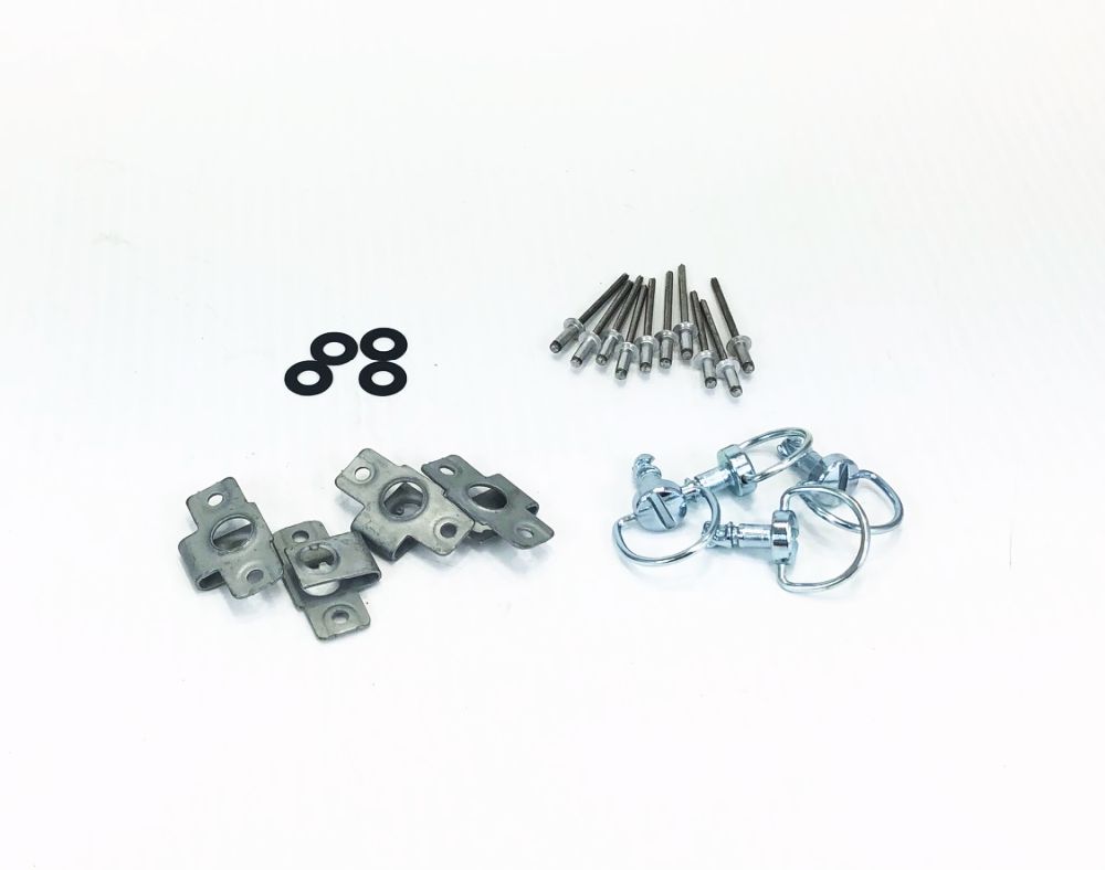 D RING CLIP DZUS FASTENERS X 4 KIT (SHAFT LENGTH 14 MM)