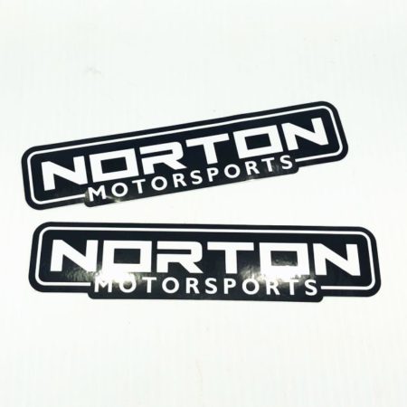 Norton Motorsports 7" Wide x 1.58" Tall Stickers, pack of 2