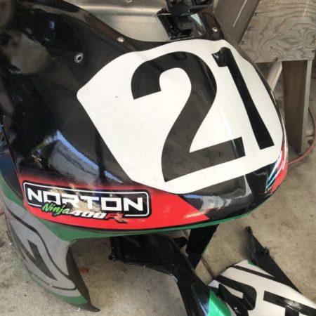 Norton Racing GP Spec Front Number Plate Kawasaki Ninja 400