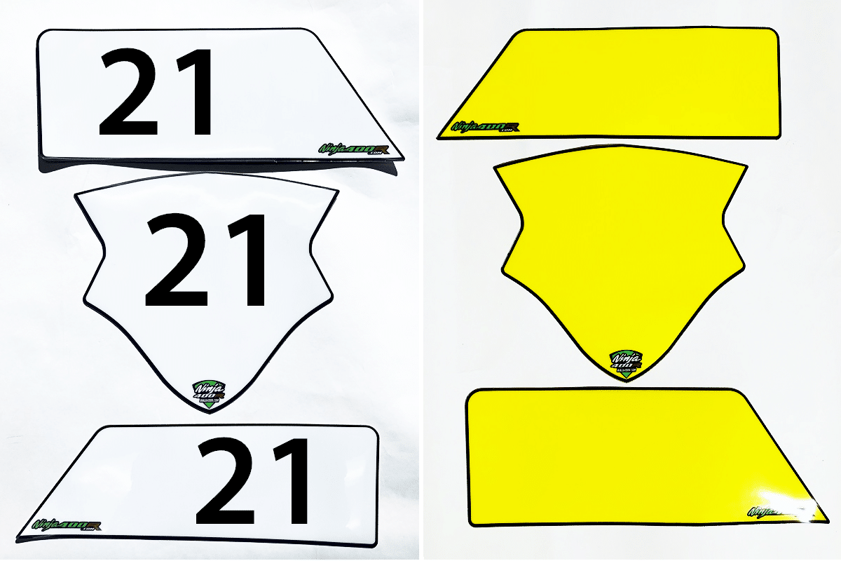 Number Plates - Kawasaki Ninja 400 (standard race bodywork)