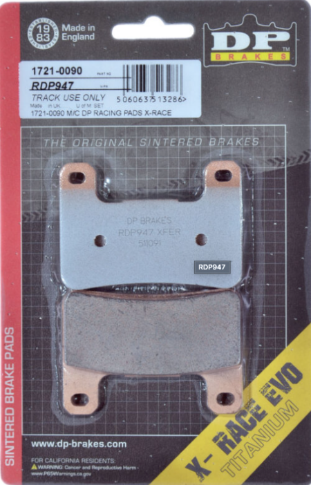DP Brakes RDP Sintered Racing Front Brake Pads - Kawasaki Ninja ZX4RR